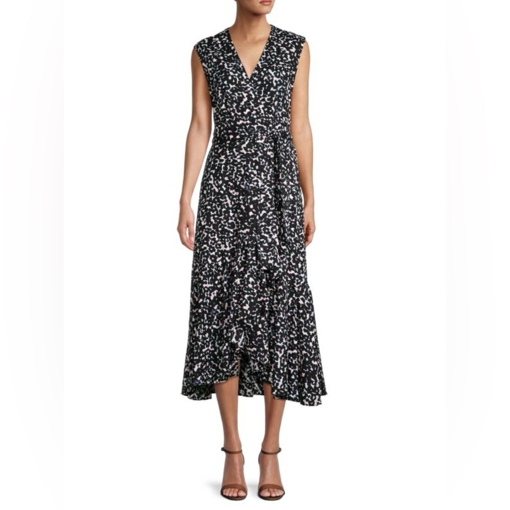 REBECCA TAYLOR
Leopard Midi Wrap Dress Size 4